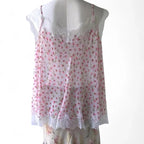 Victoria's Secret Y2K Fairycore rose print & lace cami