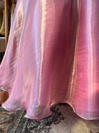 Yve London Y2K Vintage Pink Iridescent Floral Halter Fairy Princess Prom Dress