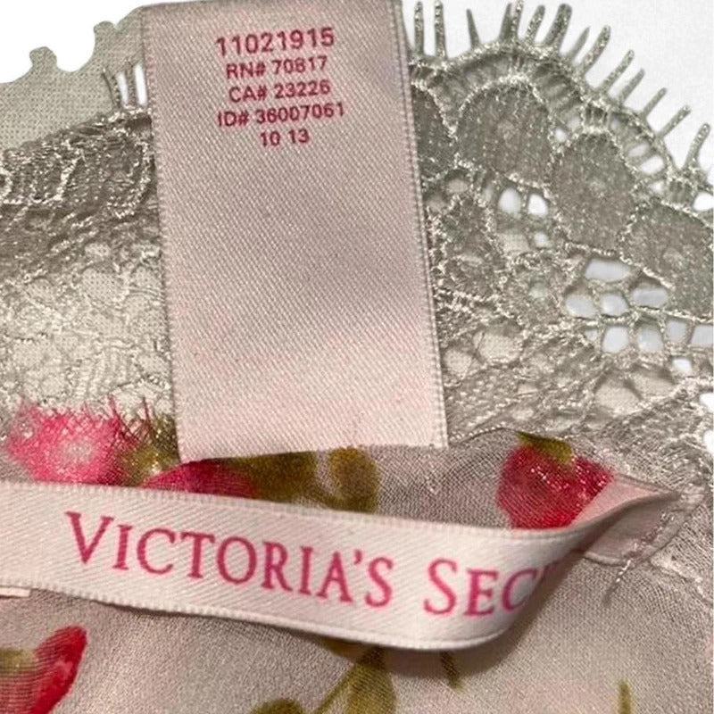 Victoria's Secret Y2K Fairycore rose print & lace cami