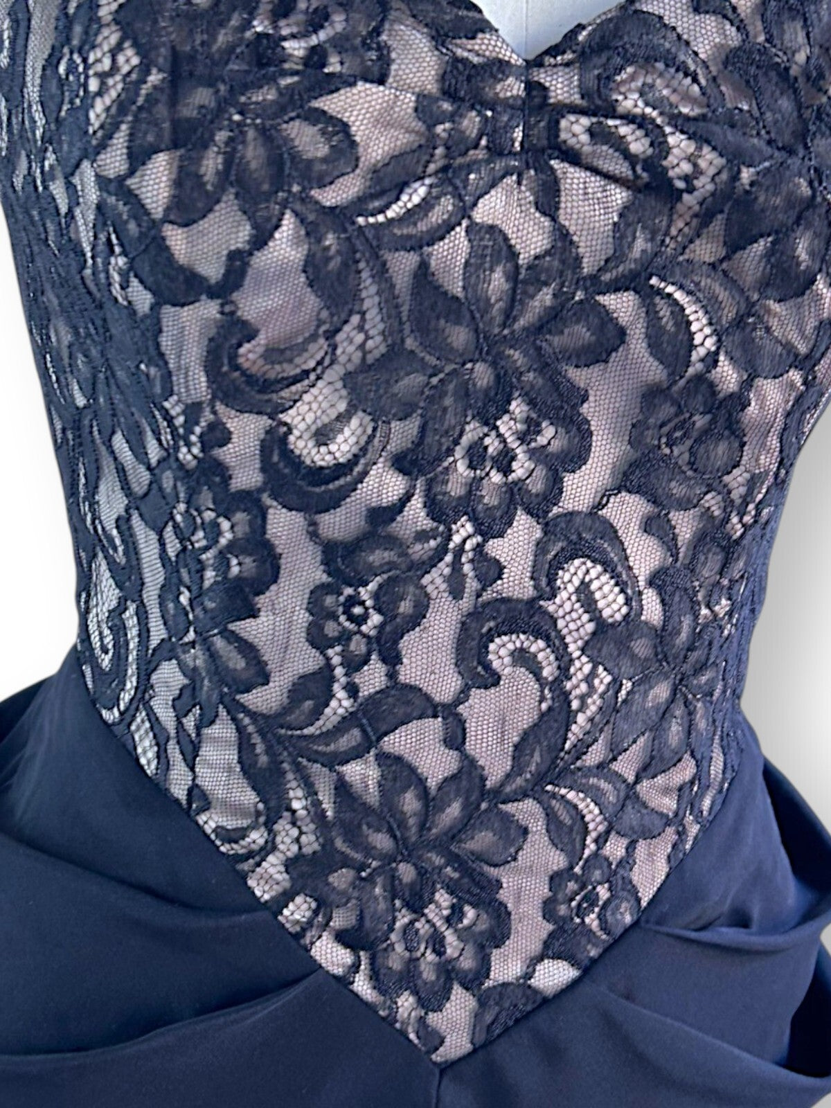 Betsey Johnson Lace Corset Silk Cocktail Dress - Classic Vintage Prom Dress US 8
