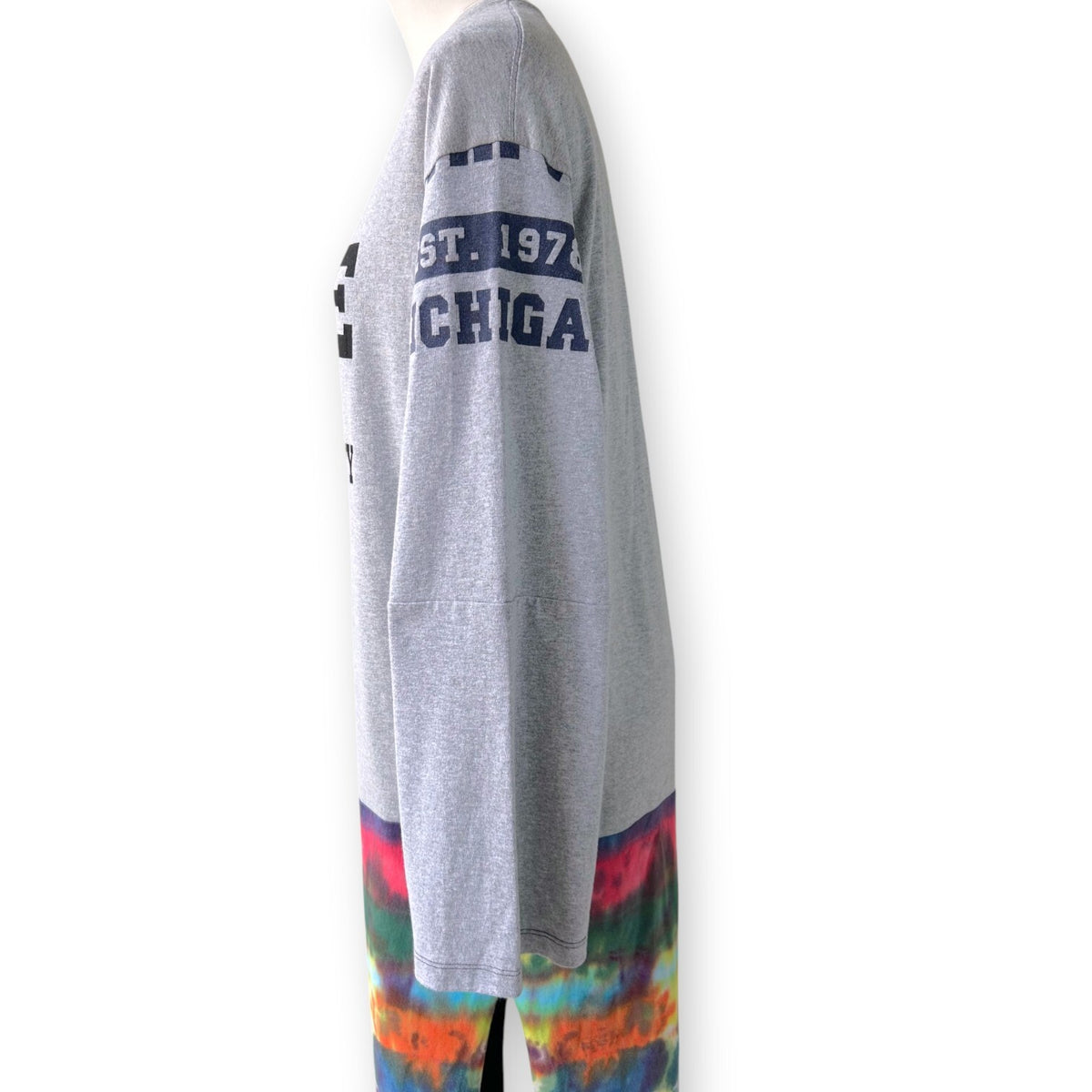 Conner Ives Forever Reconstituted Patchwork Long Sleeve T-Shirt Dress