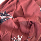 GANNI Montrose Print Mini Shift Dress Burgundy Scandinavian Designer