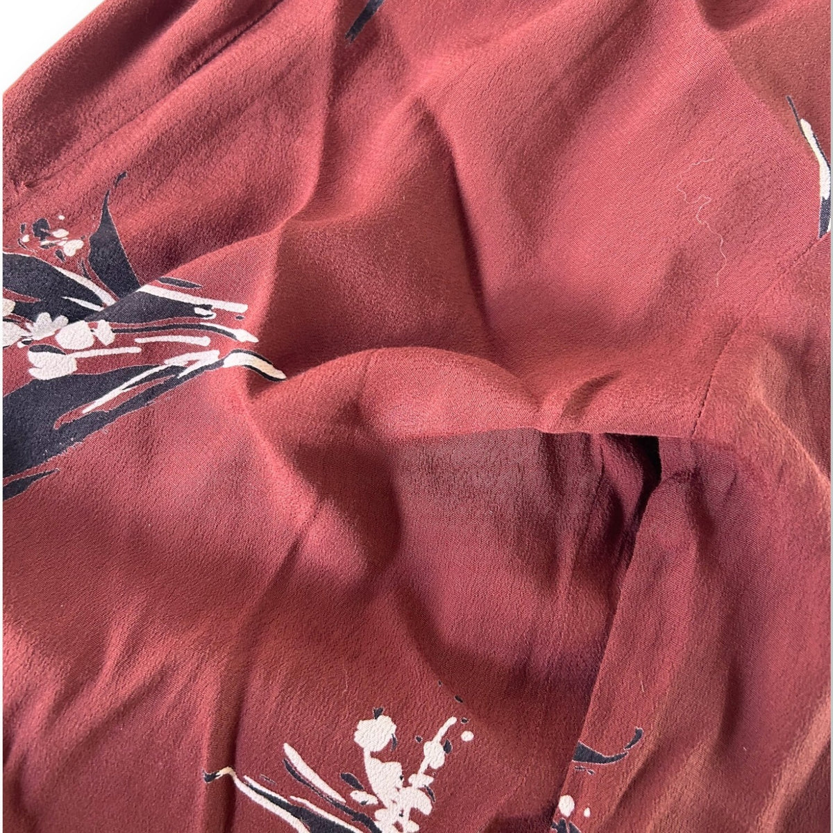 GANNI Montrose Print Mini Shift Dress Burgundy Scandinavian Designer