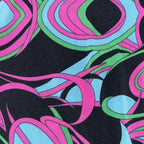 Vintage Review Australia Psychedelic Swirl Ruffle Mini Dress Size 8 Y2K