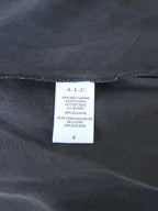 A.L.C. Resort 2016 Silk Crepe de Chine Midi Dress Black Medallion Print AU 10