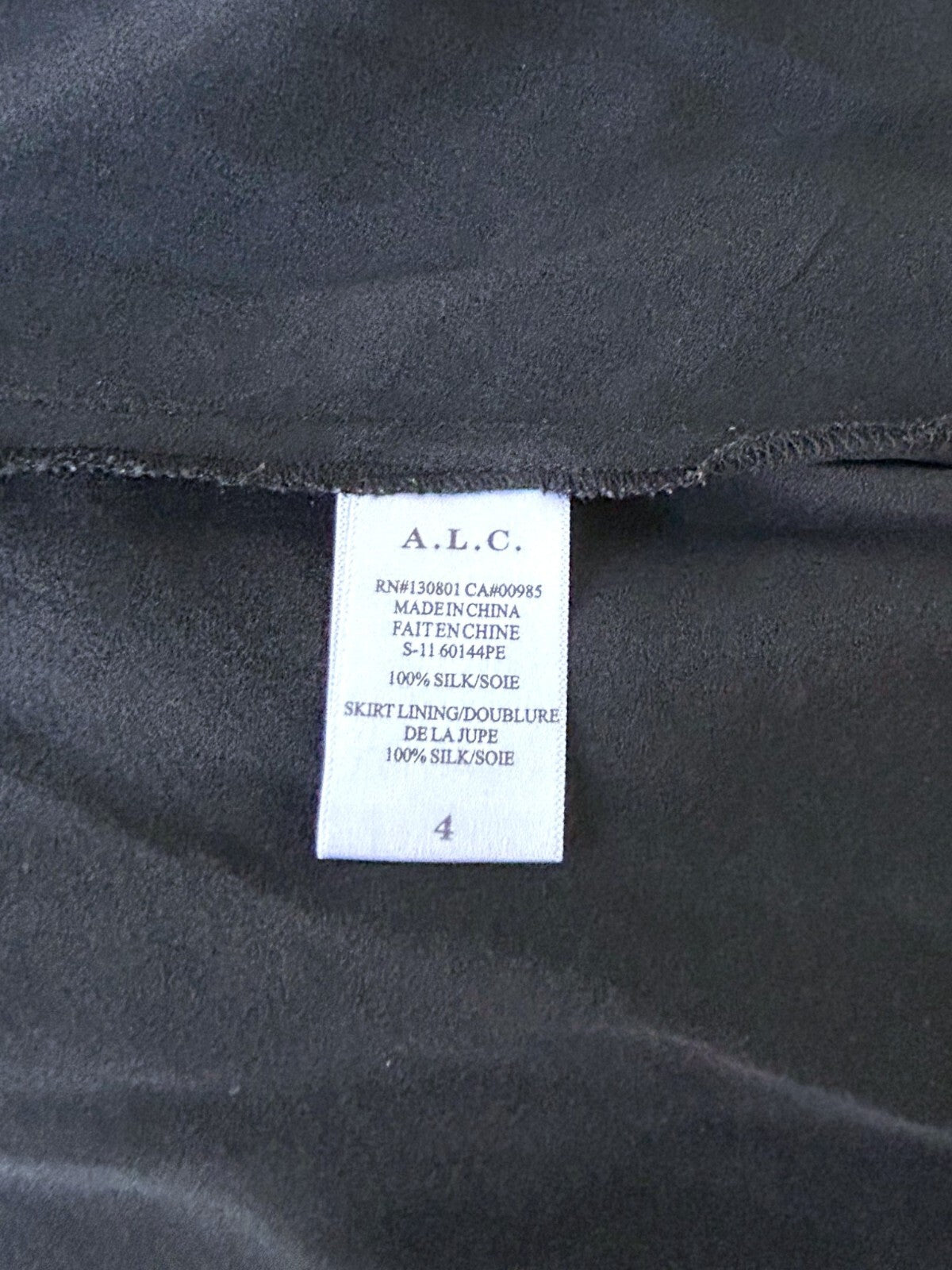 A.L.C. Resort 2016 Silk Crepe de Chine Midi Dress Black Medallion Print AU 10