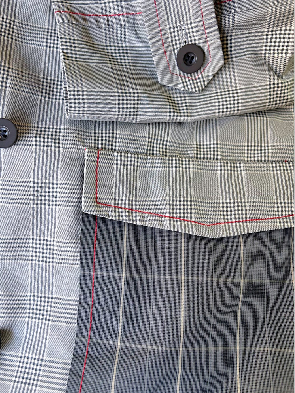Nicola Finetti Heritage Check Trench Coat Raincoat NWT Designer Sample Size 8