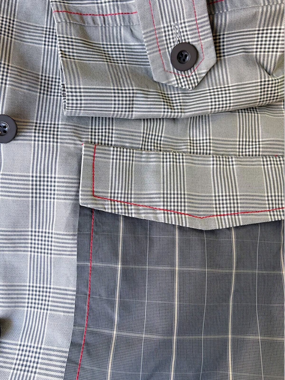 Nicola Finetti Heritage Check Trench Coat Raincoat NWT Designer Sample Size 8