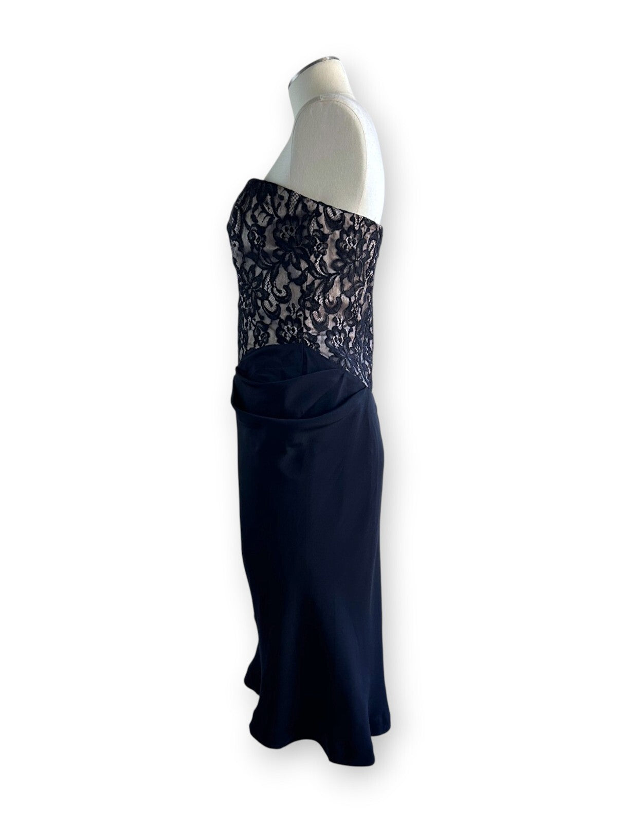 Betsey Johnson Lace Corset Silk Cocktail Dress - Classic Vintage Prom Dress US 8