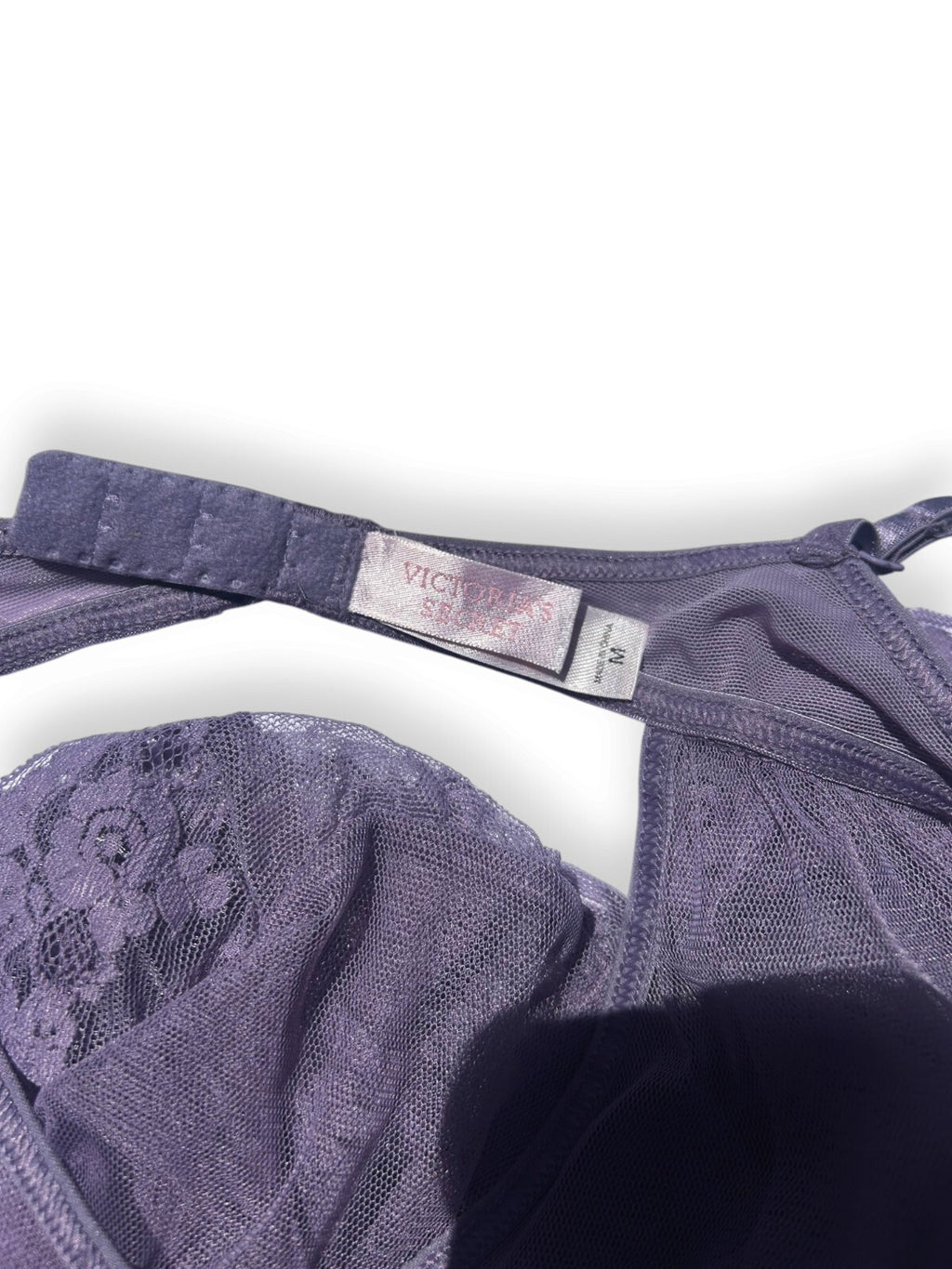 Vintage Y2K 2003 Victoria’s Secret Lavender Sheer Lace Babydoll Top M