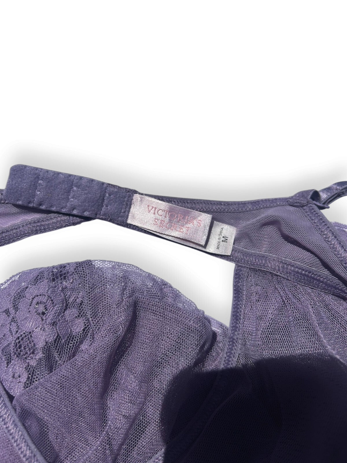 Vintage Y2K 2003 Victoria’s Secret Lavender Sheer Lace Babydoll Top M