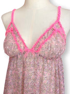 Victoria’s Secret y2k coquette Floral Mesh Babydoll Lingerie Slip Chemise
