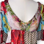 Vintage Miss Sixty Italy patchwork print bohemian dress