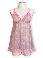 Victoria’s Secret y2k coquette Floral Mesh Babydoll Lingerie Slip Chemise