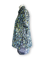 Kenzo Paris Illusion Two Piece Dress in Graphic Painterly Print Cotton Mesh