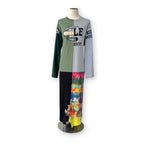 Conner Ives Forever Reconstituted Patchwork Long Sleeve T-Shirt Dress