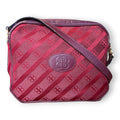 Vintage 1970s Balenciaga Archival Burgundy Monogram Crossbody Bag Leather