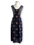 A.L.C. Resort 2016 Silk Crepe de Chine Midi Dress Black Medallion Print AU 10