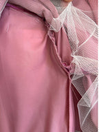 Yve London Y2K Vintage Pink Iridescent Floral Halter Fairy Princess Prom Dress