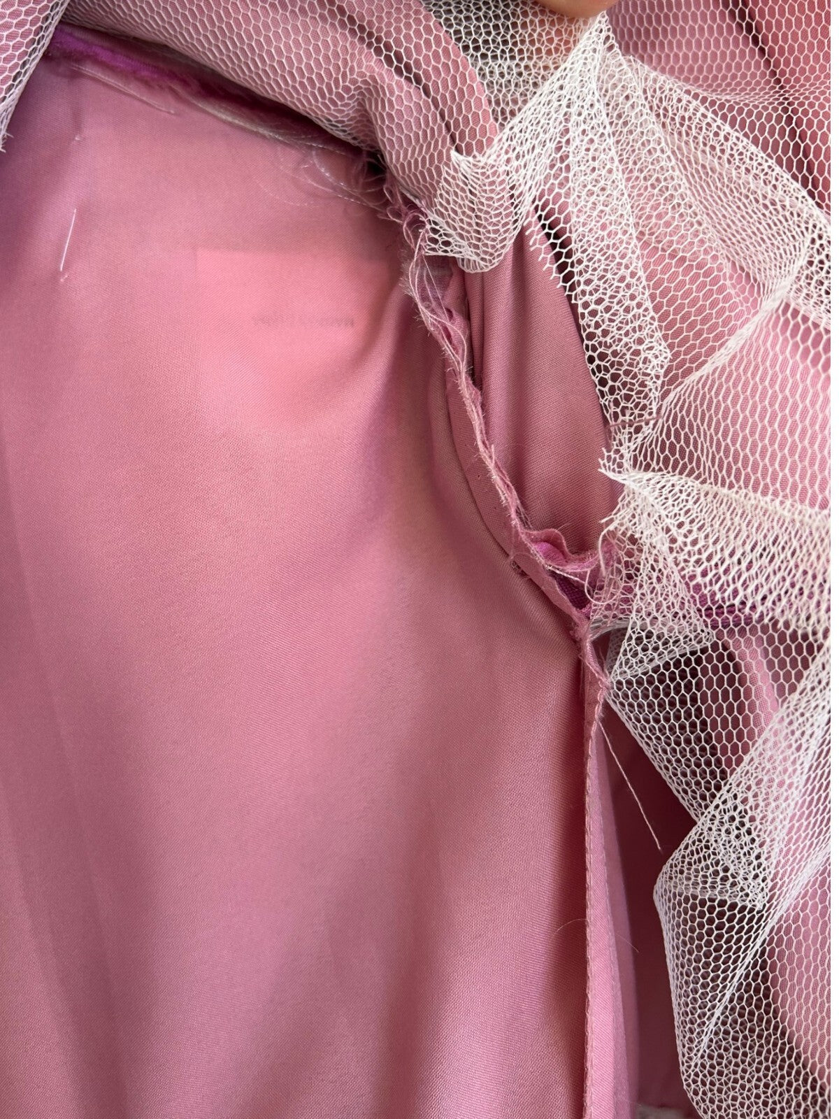 Yve London Y2K Vintage Pink Iridescent Floral Halter Fairy Princess Prom Dress