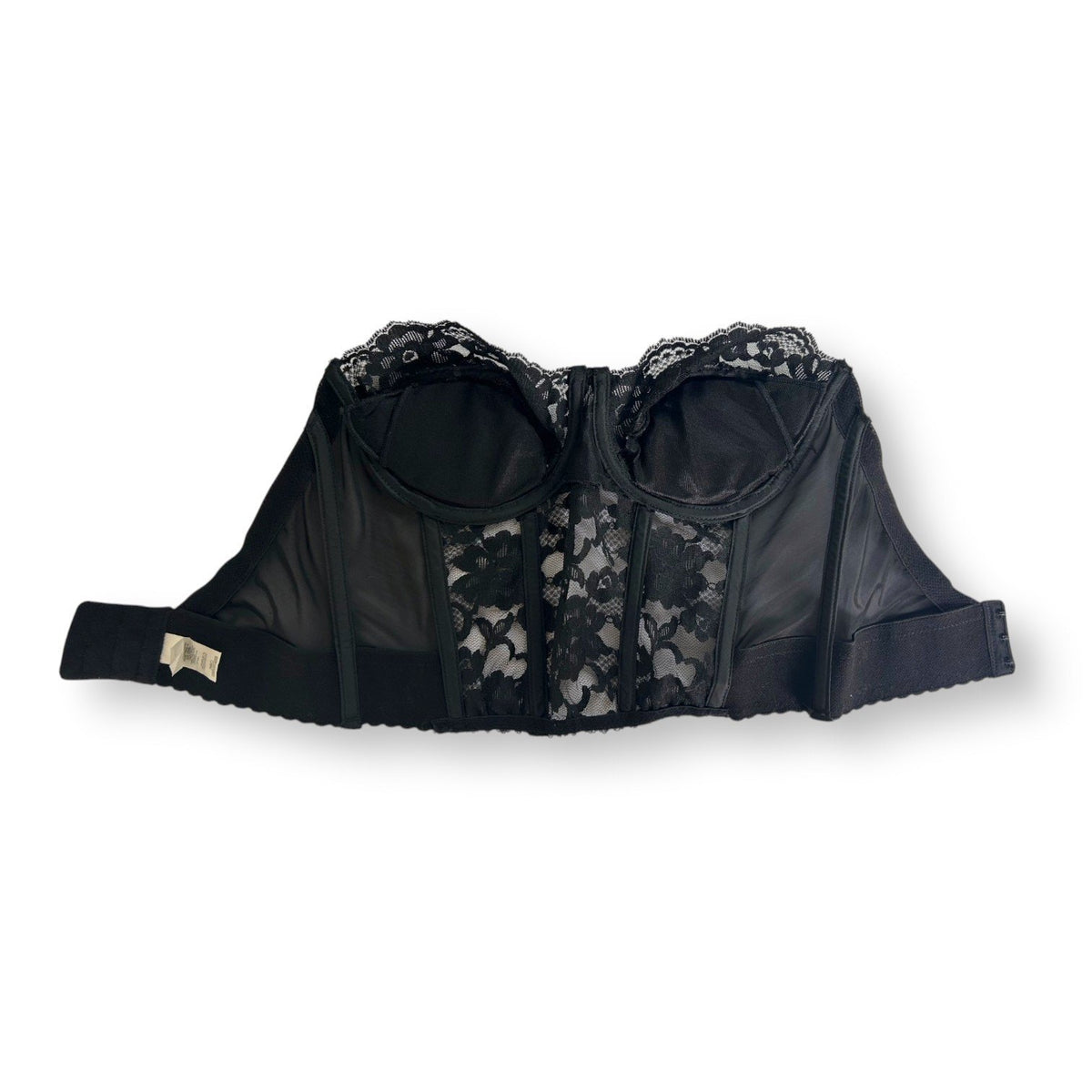 Vintage Victoria's Secret Gothic Black Lace Corset, 90s/Y2K Victorian