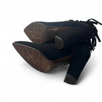 L'Autre Chose Studded Fringe Suede Ankle Boots