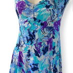 Y2K Whimsicore Abstract Watercolour Print Fit & Flare Mini Dress