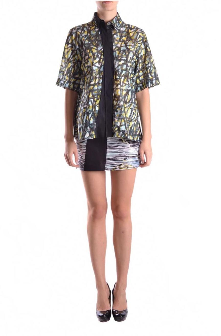 Kenzo Paris Illusion Two Piece Dress in Graphic Painterly Print Cotton Mesh